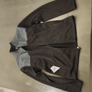 Eddie Bauer Black/Dark Gray Zip Up Sweater Size L